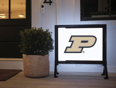 Purdue P White Yard Sign