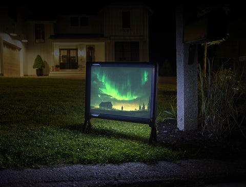 Beautiful Aurora Visions Night Yard Sign