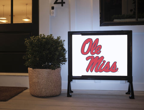 Mississippi Ole Miss White Lumilawn Sign