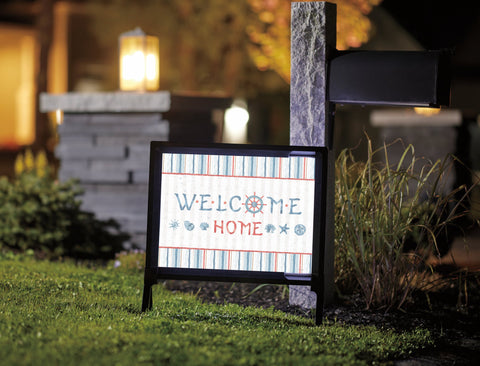 Welcome Home Beach Inspired Yard Sign