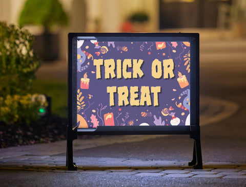 Trick Or Treat Playful Halloween Yard Sign