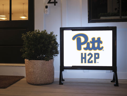 Pittsburgh Pitt H2P White Lumilawn Sign