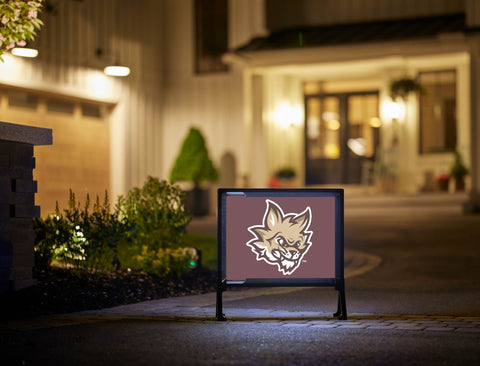 Texas State Boko Mascot Maroon Lumilawn Sign