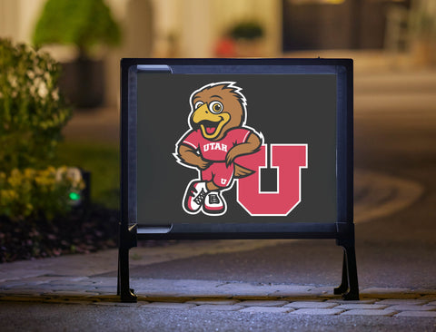 Swoop University of Utah Black Yard Sign