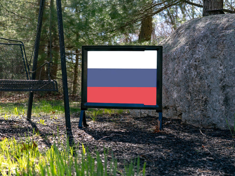 Flag Russia Lumilawn Sign