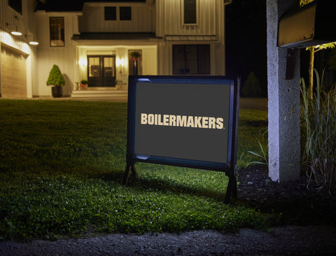 Purdue Boilermakers Black Lumilawn Sign