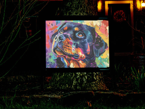 Rottweiler Dog Portrait Garden Decor Yard Sign