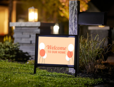 Welcome Balloon Yard Sign