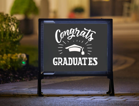 Graduation Cap Congrats Yard Sign