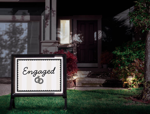 Engaged Lumilawn Sign