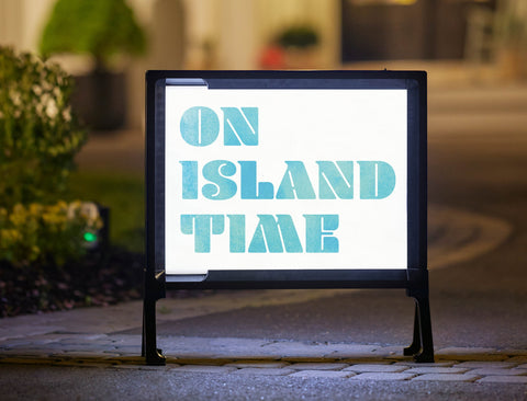 On Island Time Summer Yard Sign