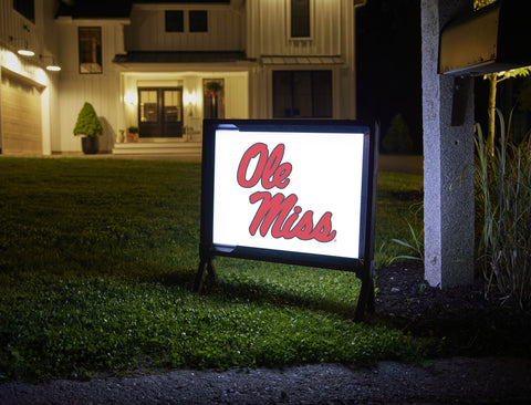 Mississippi Ole Miss White Lumilawn Sign