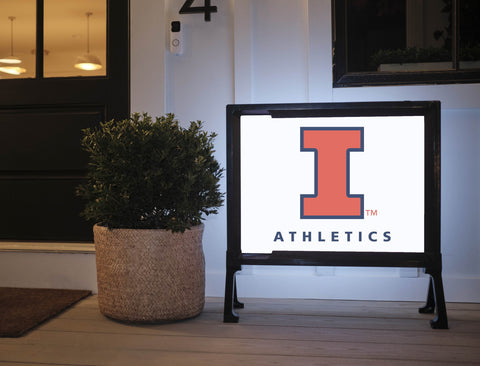 Illinois Sports Mark White Yard Sign