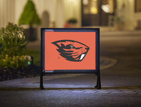 Oregon State Beavers Mascot Orange Yard Sign