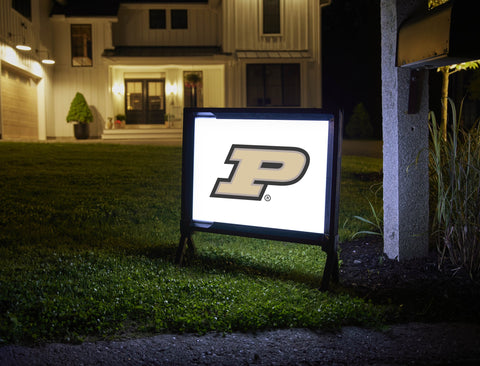 Purdue P White Yard Sign