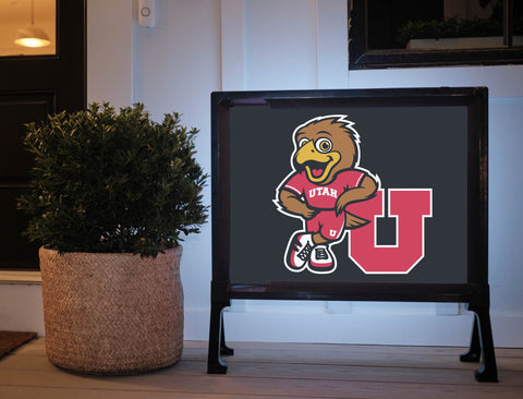 Swoop University of Utah Black Yard Sign