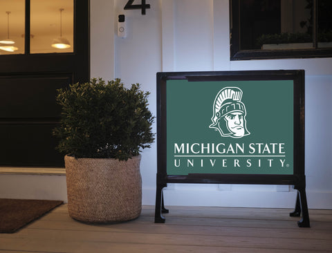 Michigan State Institutional Mark Green Lumilawn Sign