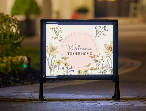 Delicate Welcome Yard Sign