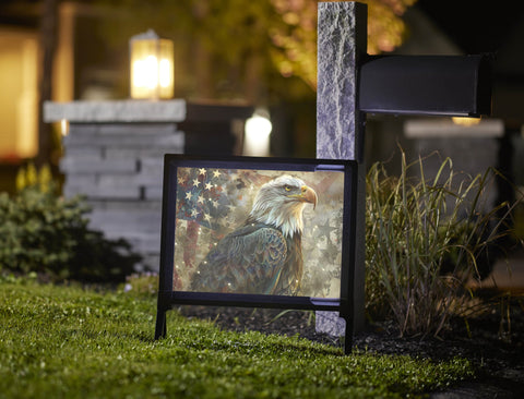 Patriotic Eagle Proud American Lumilawn Sign