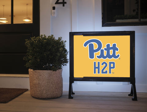 Pittsburgh Pitt H2P University Gold Lumilawn Sign