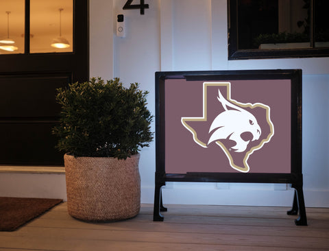 Texas State Mark Maroon Yard Sign