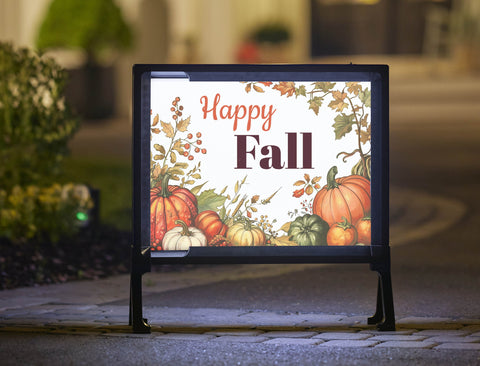 Happy Pumpkin Patch Fall Lumilawn Sign