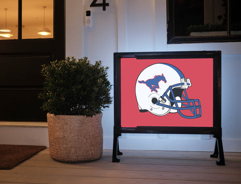 SMU Helmet Red Yard Sign