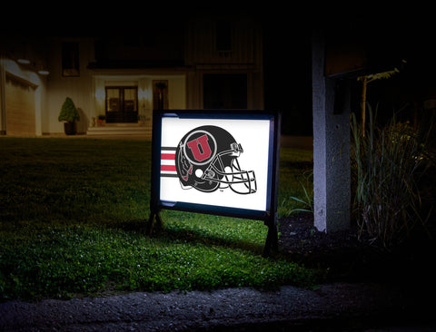 Utah Helmet Black Yard Sign