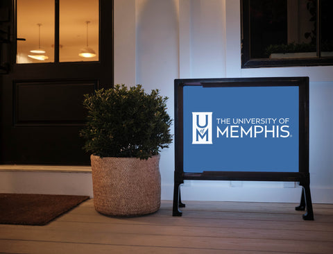 University of Memphis UM Blue Lumilawn Sign