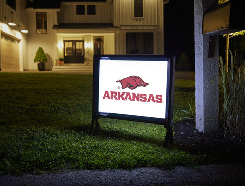 Arkansas Sports Mark White Yard Sign