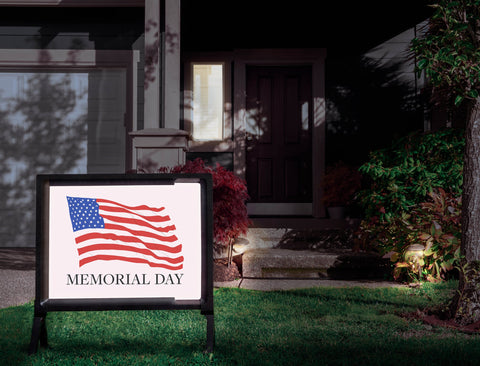 Memorial Day Flag Lumilawn Sign