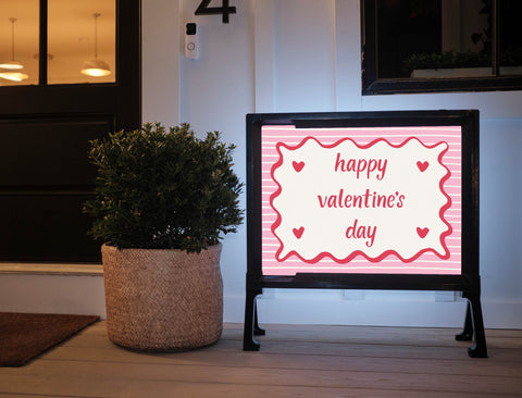 Happy Valentine's Day Lumilawn Sign