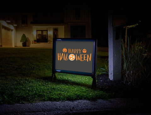 Happy Halloween Tennessee Orange Black Yard Sign