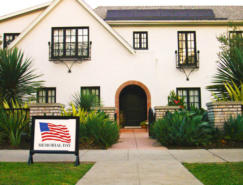 Memorial Day Flag Lumilawn Sign