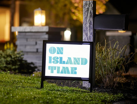 On Island Time Summer Yard Sign