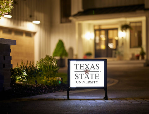 Texas State University White Lumilawn Sign