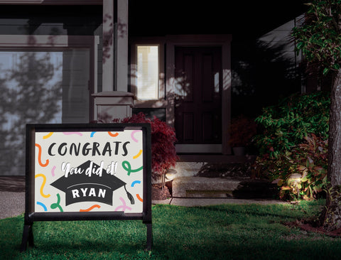 Congrats, You Did It Lumilawn Sign Custom Lumilawn Sign