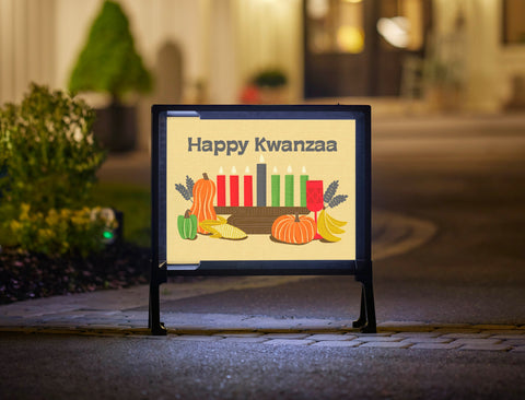 Happy Kwanzaa Lumilawn Sign