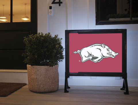 Arkansas Razorbacks White Cardinal Yard Sign