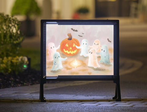 Gathering Of Ghosts Halloween Yard Sign