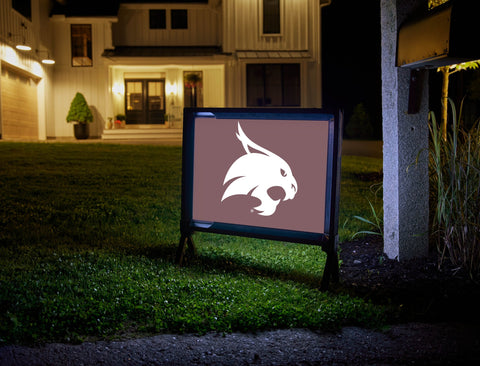 Texas State Primary Mark Maroon Yard Sign