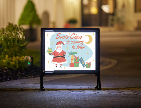 Santa Claus Is Coming To Town Yard Sign