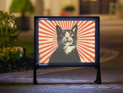 Radiating Cat Collage Yard Sign