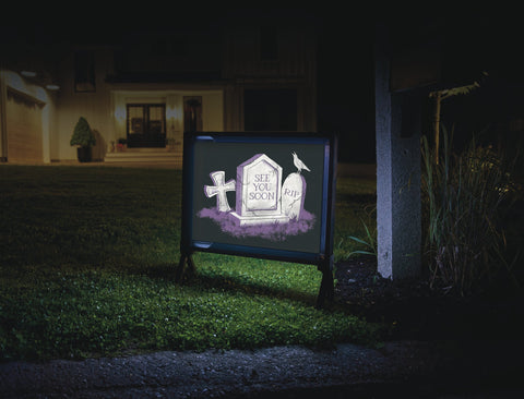 See You Soon Gravestone Halloween Yard Sign