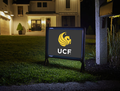 UCF Institutional Mark Black Lumilawn Sign