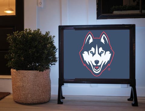 Huskies Color Block UConn Yard Sign