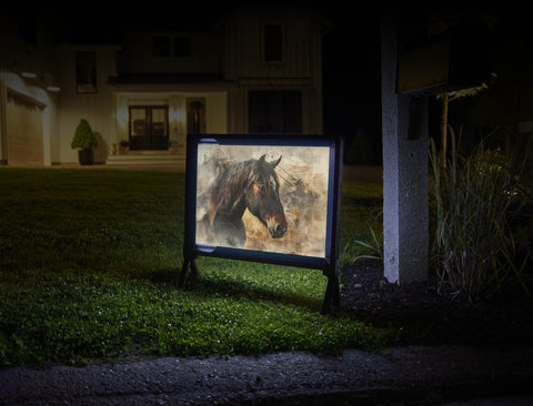 Farm Horse Portrait Animal Yard Sign