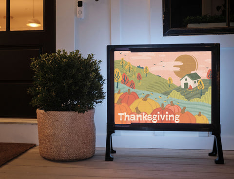 Thanksgiving Scene Yard Sign