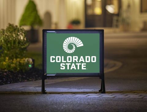 Colorado State Logo Green Lumilawn Sign