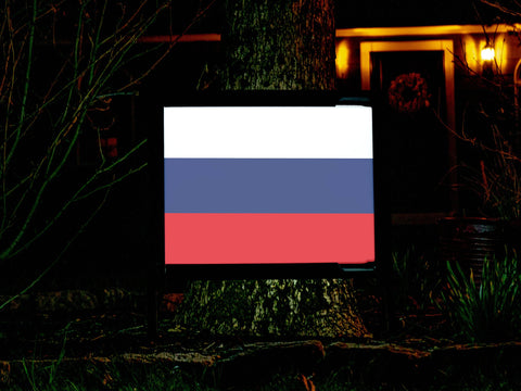 Flag Russia Lumilawn Sign